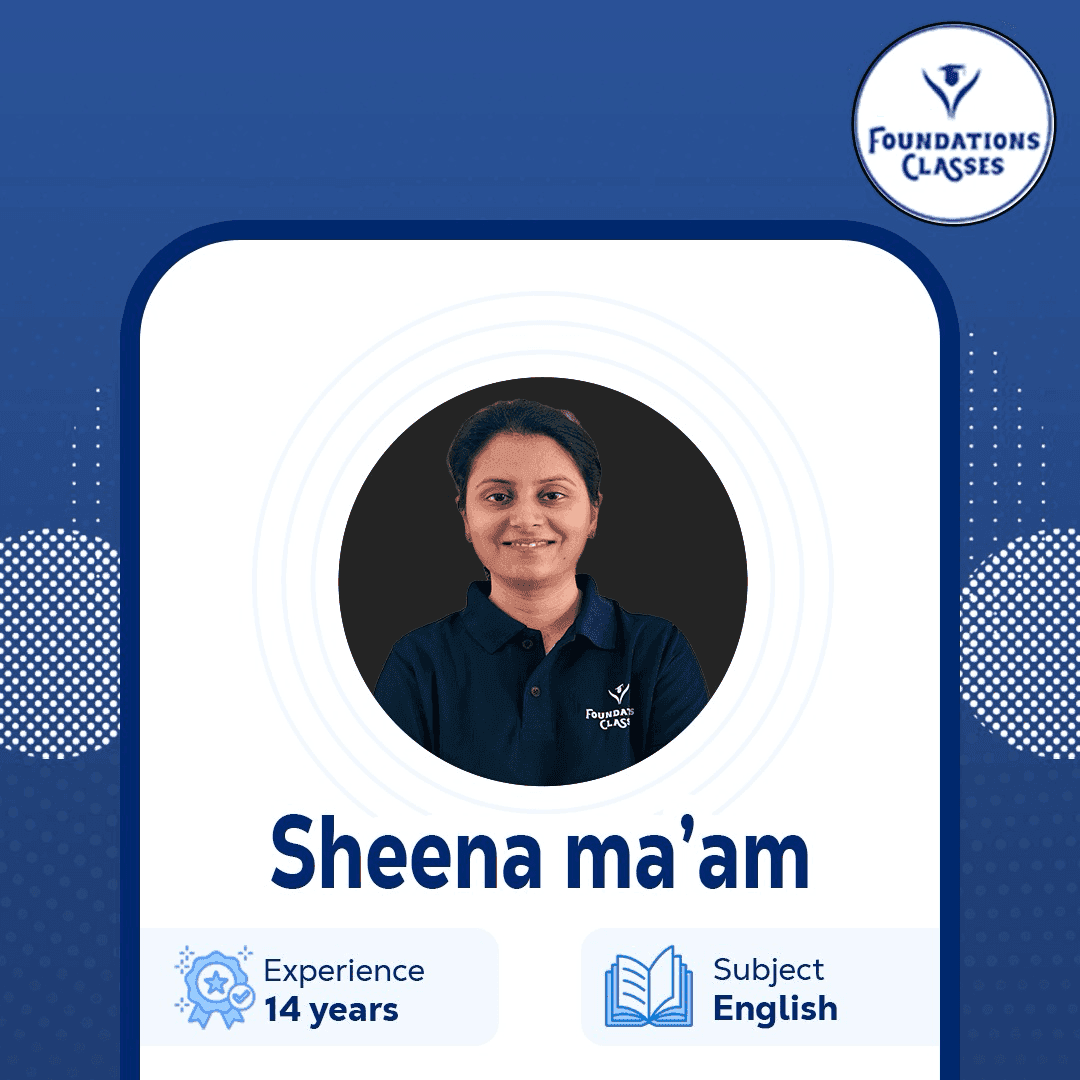 Sheena Ma’am – Best English Teacher for RIMC Preparation at Foundations Classes
